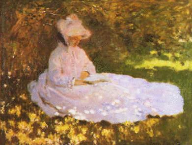 Claude Monet A Woman Reading oil painting picture